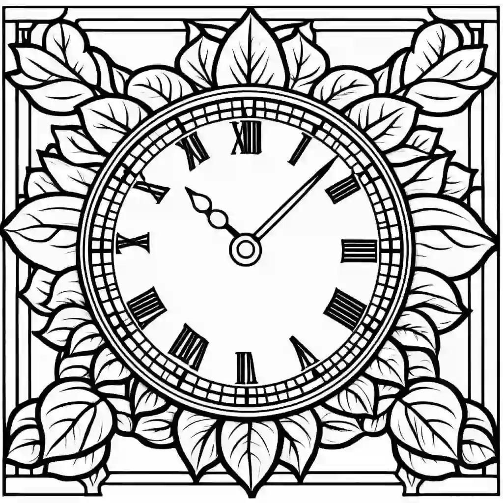 Digital Clock coloring pages